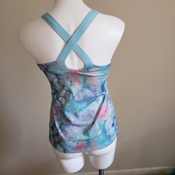 Champion Women's Splatter Print Tank Shelf Bra S/P - Picture 2 of 5